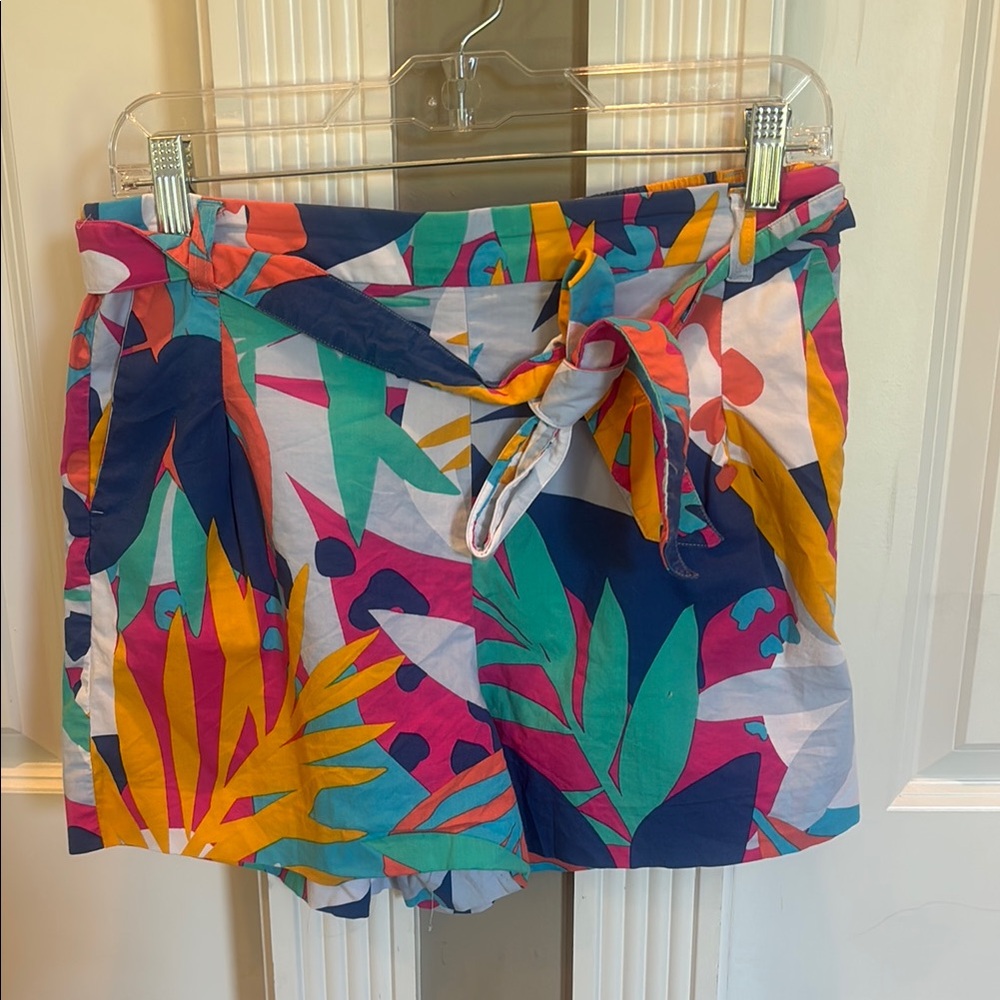Colorful Tropical Print Shorts